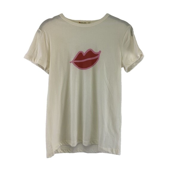 BOGO Marine Layer Graphic Tee Short Sleeves Red Pink Lips Crew Neck Womens XS - Picture 2 of 10